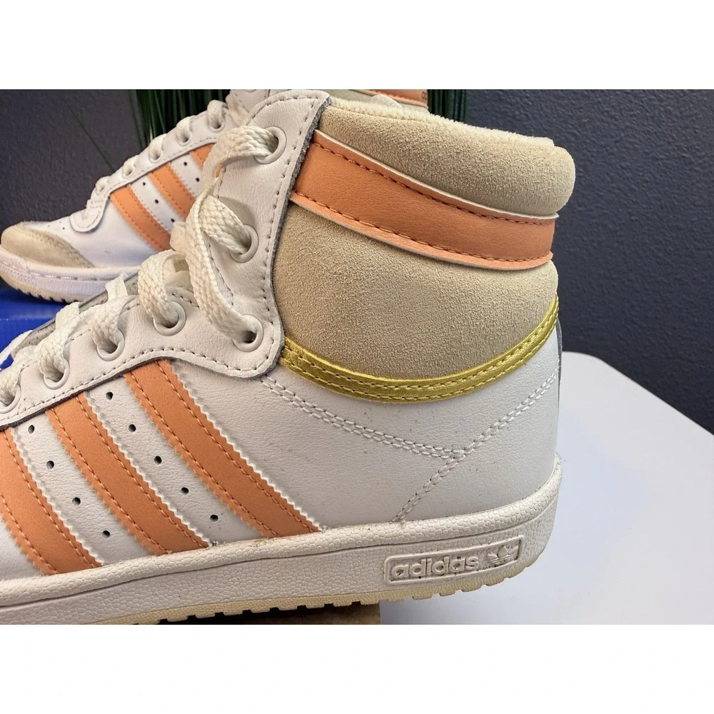 Adidas Top Ten Hi-Top Shoes Women's 7.5 Sneakers White Ambient Blush H00271